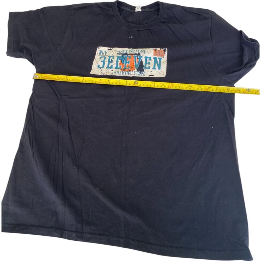 Anvil T Shirt Adult XL Florida 3 Eleven Black Short Sleeve Crew Neck Graphic Tee - Picture 8 of 10